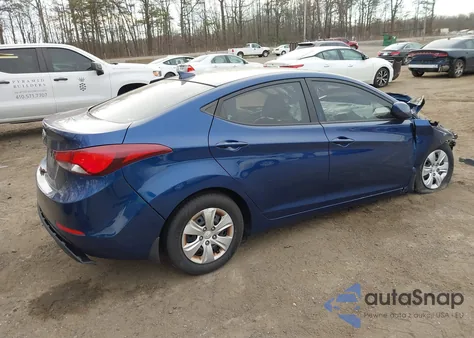 2016 Hyundai Elantra Se from USA, damaged, VIN 5NPDH4AE6GH719262